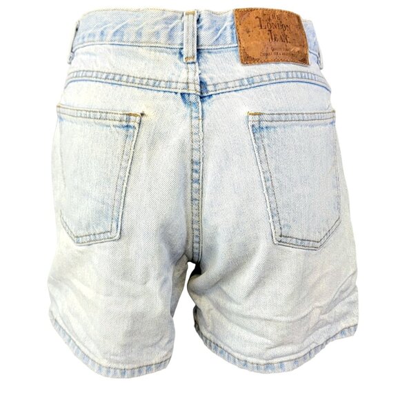 Moda Intl Vintage 90s Denim Shorts Women 8 London Jean Light Wash Mid Rise Waist - Picture 1 of 16